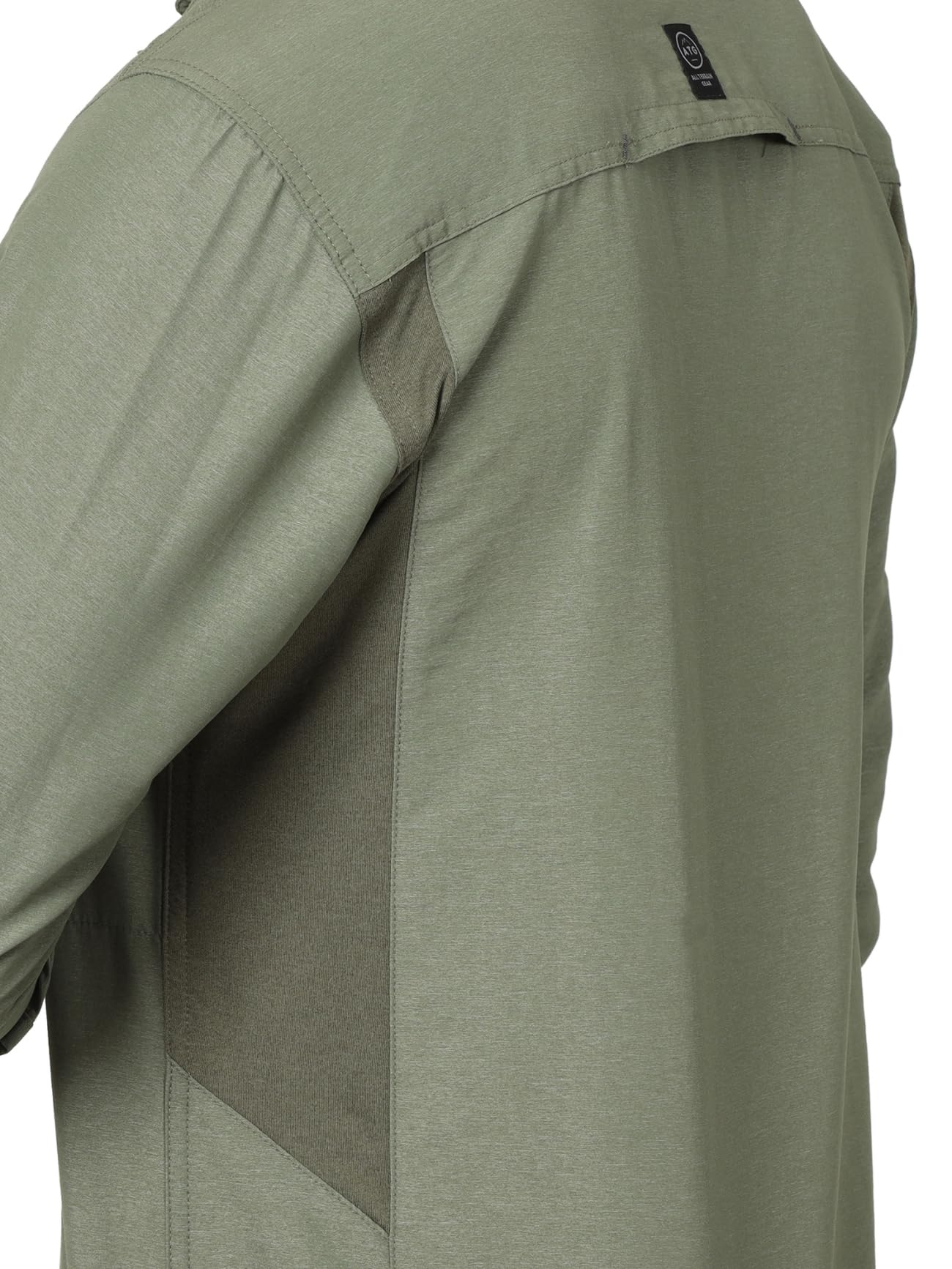 ATG by Wrangler Men's Long Sleeve Mixed Material Shirt