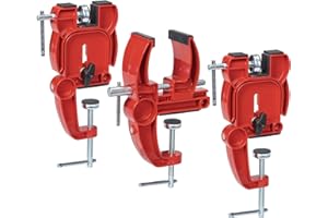 ANCHOM Ski and Snowboard Vises for Tuning, Repair and Waxing, Non-Slip Ski Snowboard Clamp with Rubber Pads, Vice Grips and Horizontal and Vertical Working Positions, Stable Snowboard Ski Tuning Vise