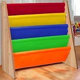 Hyfive Kids Bookshelf 4 Tier Colourful Fabric Sling Shelves 62x26.5x60.5cm view 2