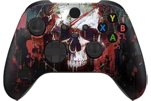 eXtremeRate Custom Shell for Xbox Series X & S Controller - Revitalize Your Controller - Phantom Skull Cover Replacement Accessories Front Housing Cover for Xbox Core Controller [Control NOT Included]