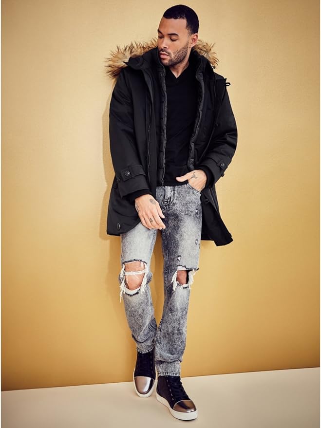guess men's hooded parka