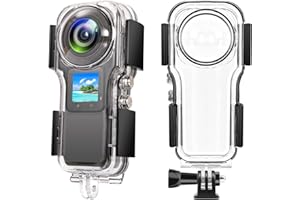 iEago RC 40M/131FT Dive Case for Insta360 One RS 1-Inch 360 Edition Underwater Photography Waterproof Housing Case with Bracket Mount Adapter Accessories