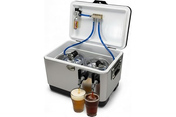 Coldbreak ColdOne Duo Portable Kegerator, (2) Two Gallon Kegs, Batch Craft Coctails, Easy Fill