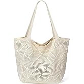 EIMMBD Crochet Bags for Women Beach Totes Bags Aesthetic Summer Tote Shoulder Hippie Bag Knit Bag