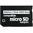 AMGUR Memory Stick Pro Duo Adapter, Micro SD/Micro SDHC TF Card to Memory Stick MS Pro Duo Card for Sony PSP, PlayStation Portable, Camera, Handycam, PDA