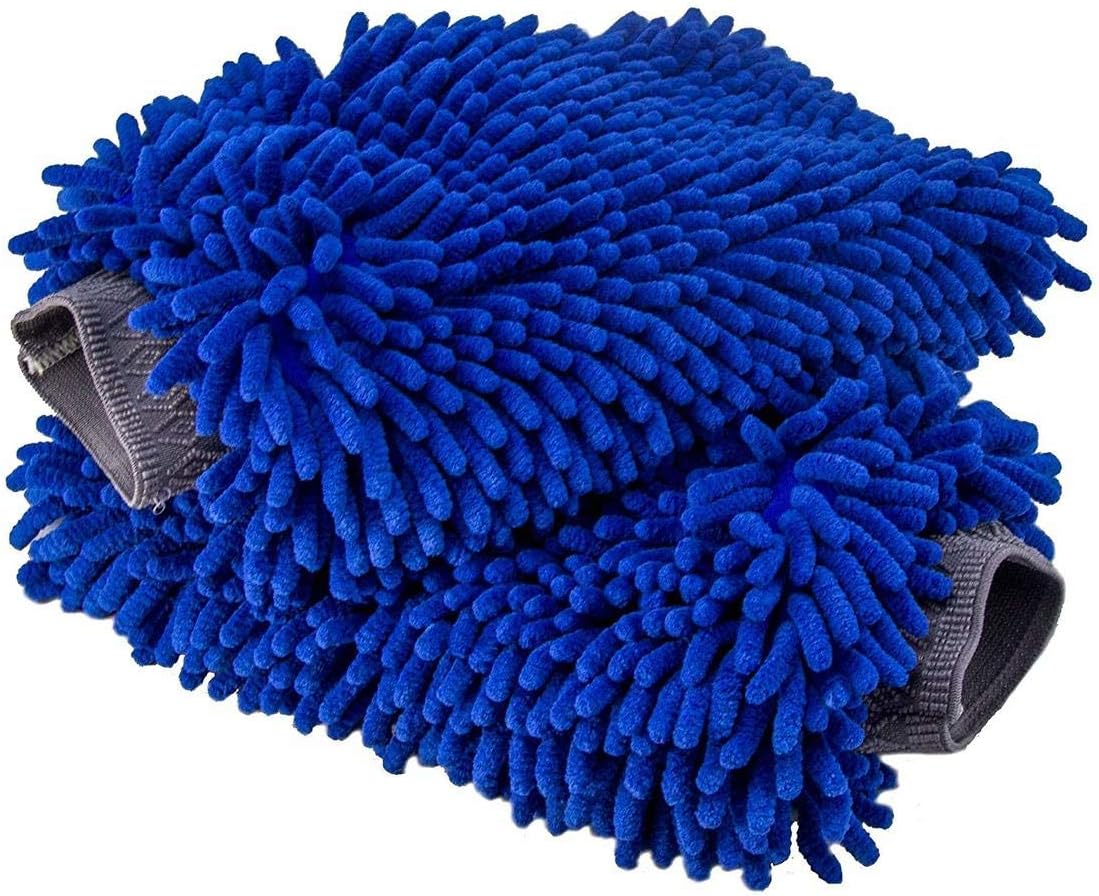 Ultimate Car Wash Mitt 2 Pack Extra Large Size Premium Chenille