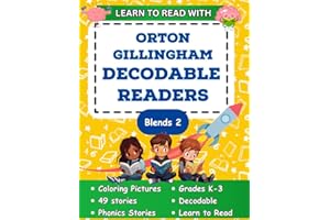 Learn to Read with Orton Gillingham Decodable Readers: Orton Gillingham Workbook Phonics Readers for Kindergarten and First G
