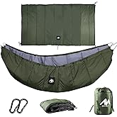 AYAMAYA Single & Double Hammock Underquilt Full Length Big Size Under Quilts for Hammocks, Camping Backpacking Essential, Winter Cold Weather Warm UQ Blanket Bottom Insulation