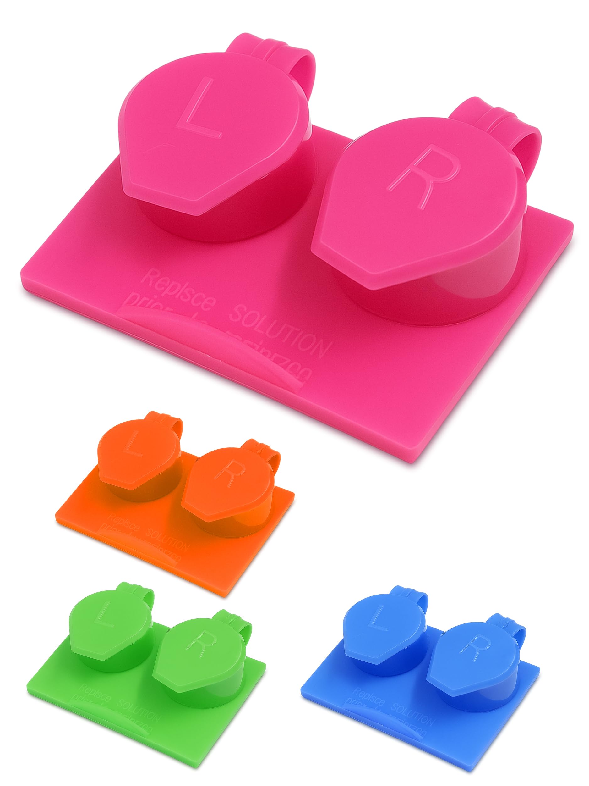 SPORTS WORLD VISION 4PC Flat Flip Top Contact Lens Cases | Colorful Travel Lens Solution Holders with L/R Compartments | Durable & Leakproof Storage Boxes for Soft & Hard Lenses Bulk Buy in Mix Color