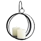 ArtMaison.ca 9x14 Orbit, Metal Wall Sconce with Mirror 9" x 14", Medium, Black
