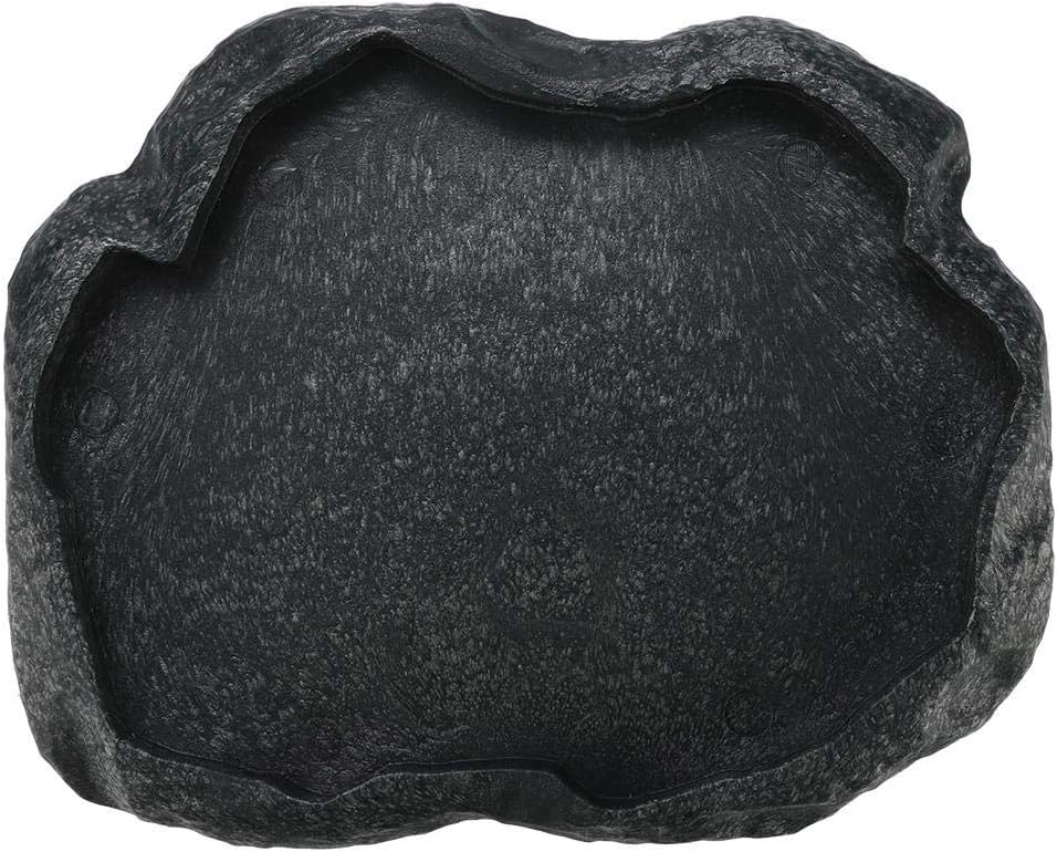Yosoo Health Gear Tortoise Water Bowl, Reptile Feeding Bowl, Reptile Feed Dish for Tortoise Lizard ChameleonS Iguana Snake(S Dark Green) - Image 5