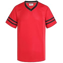 Pullonsy Men's Women's Red Football Jerseys for