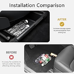 KUNIST 2PCS Under Seat Storage Box for Tesla Model