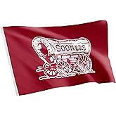Desert Cactus University of Oklahoma UO Flag - 3 x 5 Feet Sooners Banner, Indoor/Outdoor Durable Fabric, 100% Polyester Design (Style F)