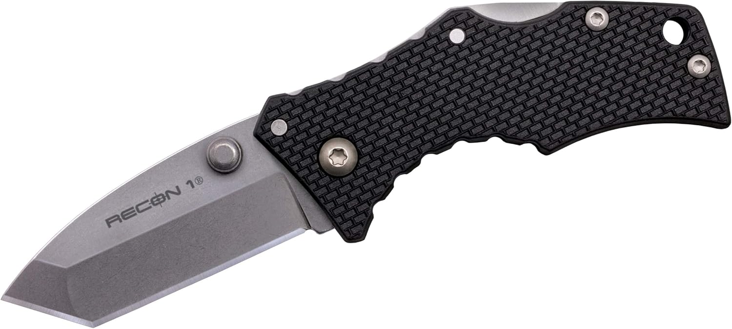 Cold Steel Recon 1 Series Tactical Folding Knife with Tri-Ad Lock and Pocket Clip - Made with Premium CPM-S35VN Steel