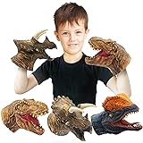 Yolococa Dinosaur Hand Puppets Realistic Latex Soft