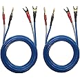 KK YB-ZB 1pair Set(4 Spade Plug & 4 Banana Plug) HiFi OFC Speaker Wire, Spade Plug to Pin Type Plug 1.5M(4.92ft)/3M(9.84ft)/5M(16ft), KK YB-ZB (3M(9.84ft))