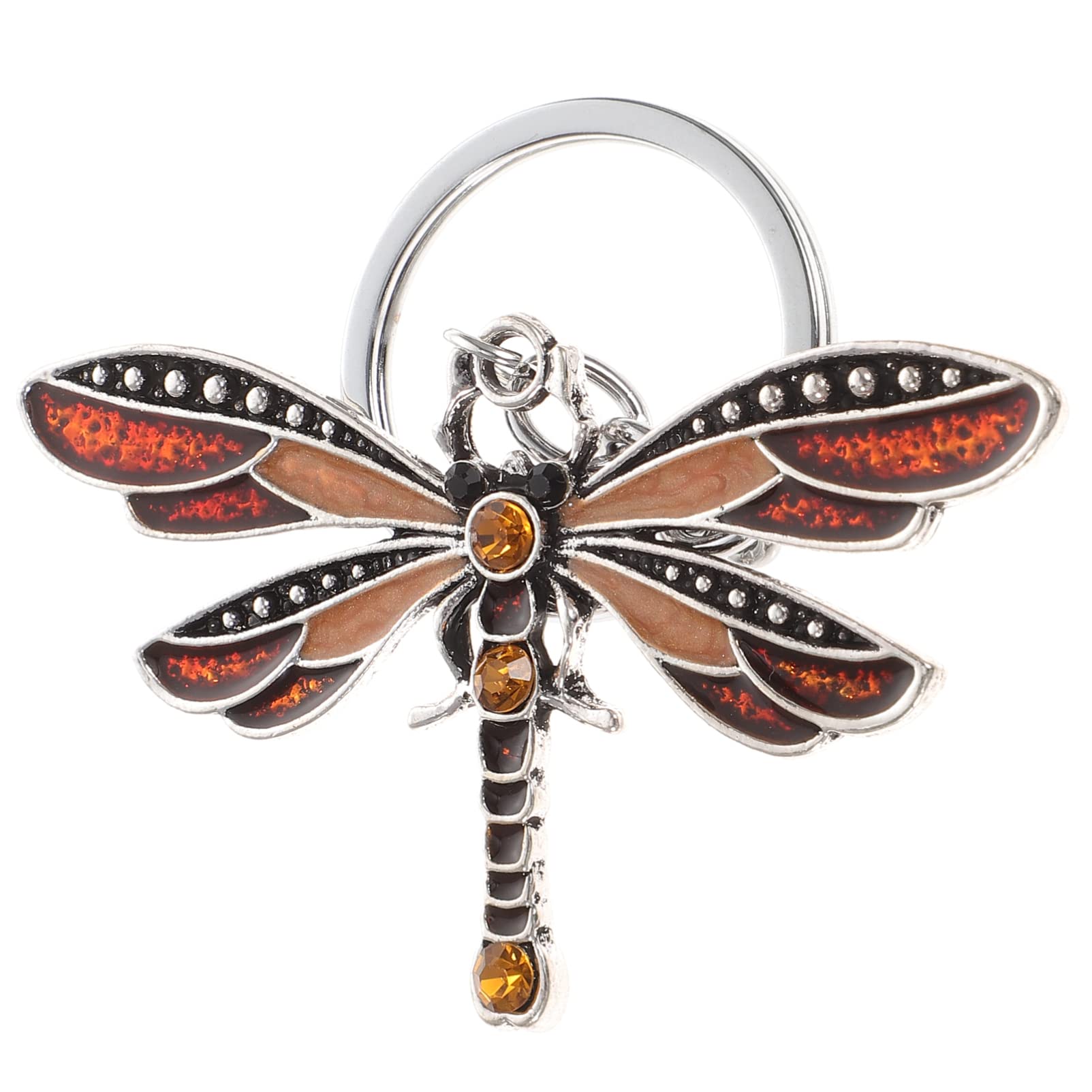Photo 1 of PRETYZOOM 1PC Dragonfly Keychain, Alloy Dragonfly Keychain with Rhinestone, Charms Pendants for Bags Purse Jewellery Women