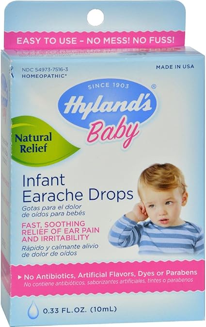 Amazon Com Hylands Baby Infant Earache Drops 0 33 Fl Oz Health Personal Care