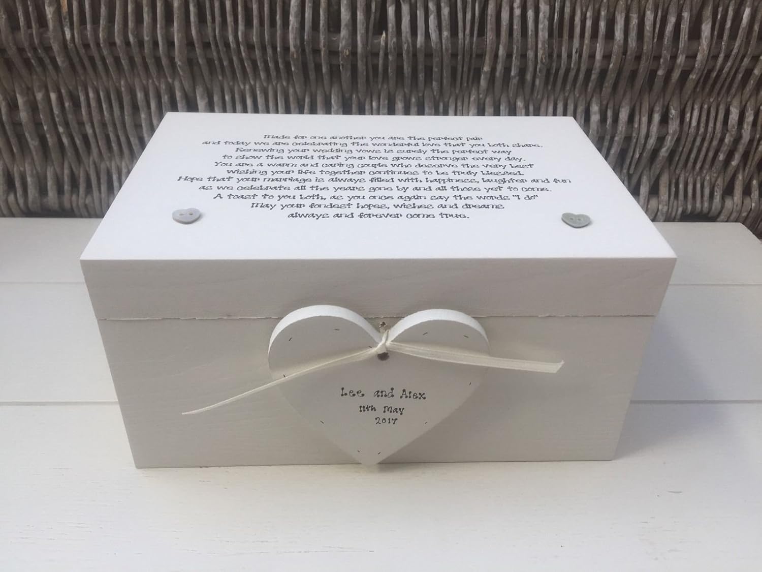 Shabby Personalised Chic Wedding Vows Renewal Extra Large Gift Memory Box Extra Large Size Boxes Decorative Accessories Clinicadelpieaitanalopez Com