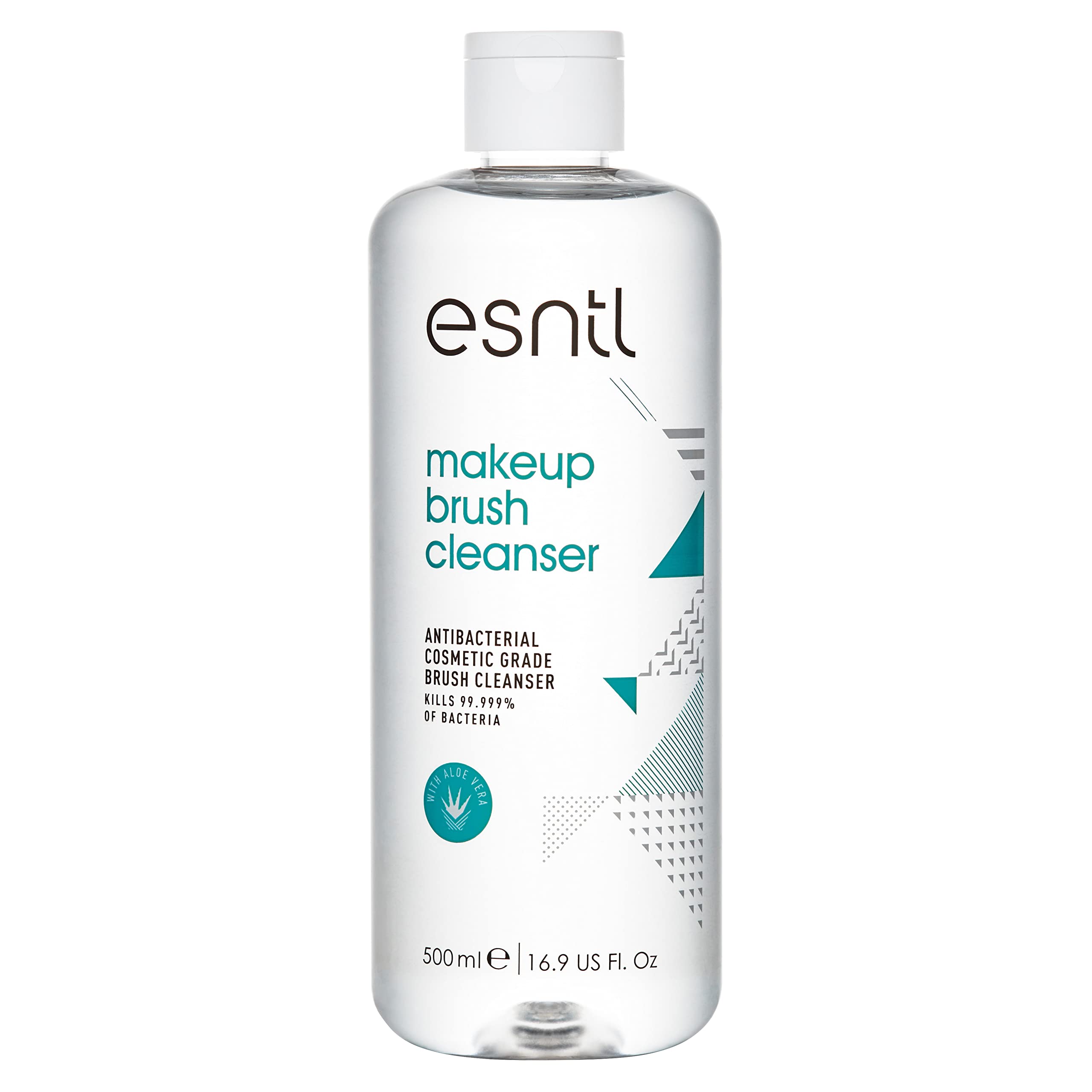 ESNTL Makeup Brush Cleanser Antibacterial | 500ml | Professional Cosmetic Grade Liquid | Works in 60 Seconds | Contains Aloe Vera | Vegan and Cruelty Free