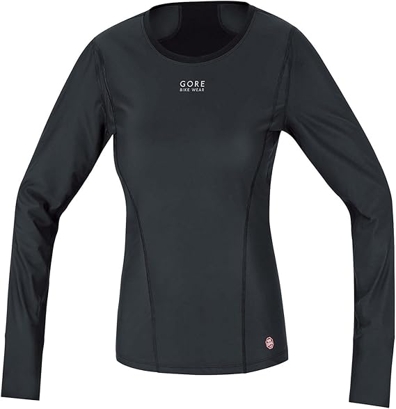 Amazon.com: Gore Women's Base Layer Thermo Windstopper Cycling Shirt 12 Black: Clothing