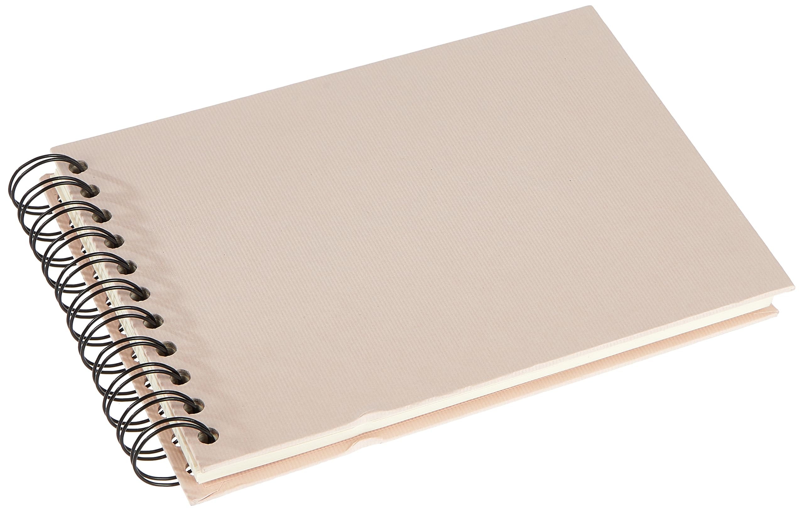 Rössler Papier 1329452581 - S.O.H.O. Wire-O fotoalbum 195 x 145 mm, 40 gebroken witte pagina's, poeder, 1 stuk