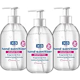X3 Clean Foaming Hand Sanitizer, Alcohol Free, Fragrance Free, Moisturizing, 10.2 oz Pump Bottles (Pack of 3)