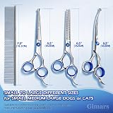 Gimars Heavy Duty Stainless Steel Titanium Pet Grooming Scissors Set view 2