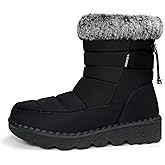 AIDNFDFA Winter Snow Boots for Women 2025: Warm Fur Lined Ankle Booties Waterproof Comfortable Walking Shoes Outdoor with Zipper