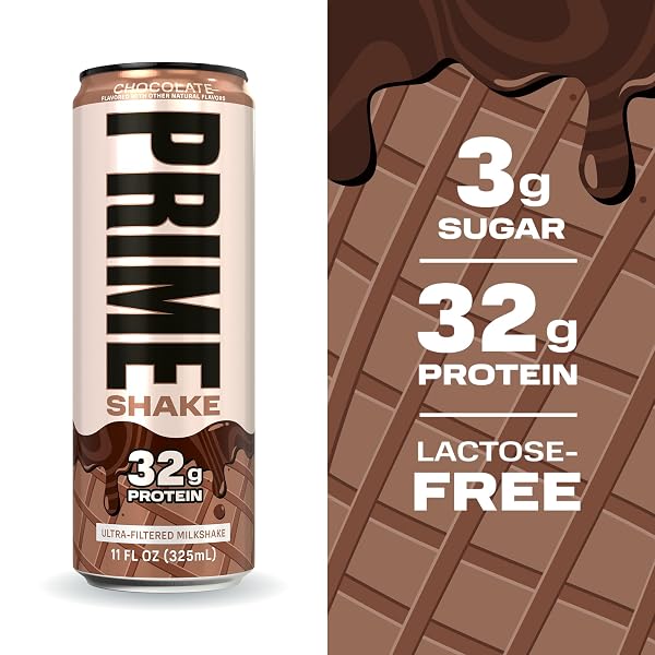 PRIME SHAKES, CHOCOLATE, 32G PROTEIN SHAKE FOR MUSCLE SUPPORT & RECOVERY, ULTRA-FILTERED MILK, LACTOSE FREE, LOW SUGAR, LOW CALORIE, READY TO DRINK, 11 FL OZ, 12 PACK