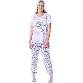 INTIMO Friends TV Show Logo Women's Rather Be Watching Short Sleeve Jogger 2 Piece Pajama Set Loungewear Sleepwear
