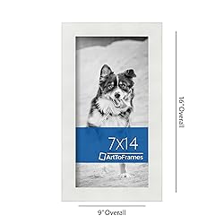 ArtToFrames 7x14 Inch White Picture Frame, This