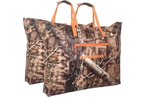 Auscamotek Scent Control Bags 2-Pack for Hunting Gear – 33"x28" Water-Resistant Camo Storage Bags for Clothing, Boots & Accessories – Deer Blind Woods Patterns