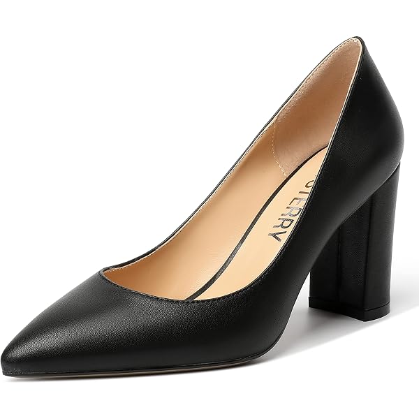 Amazon.com | GUAVAIVY Women's Pumps, Pointed Closed Toe Mid Heel