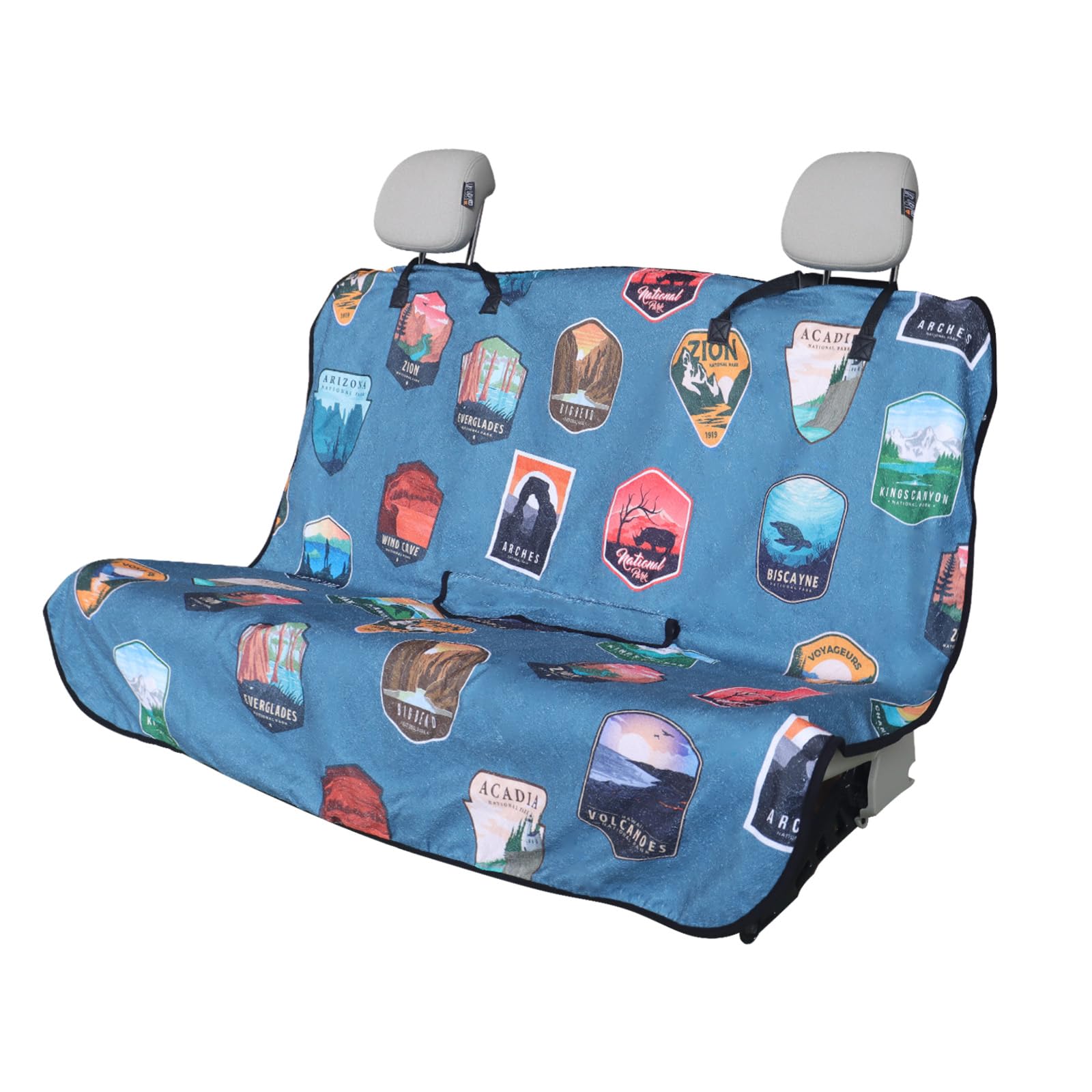 Photo 1 of LoyaGour Back Seat Cover for Car Trucks Van SUV,Waterproof Rear Bench Towel Seat Covers for Dogs and Kids,Automotive Backseat Protector (National Parks)