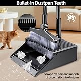 SDARISB Broom and Dustpan Set with Extendable Handle 50.2in Rotatable Head view 3