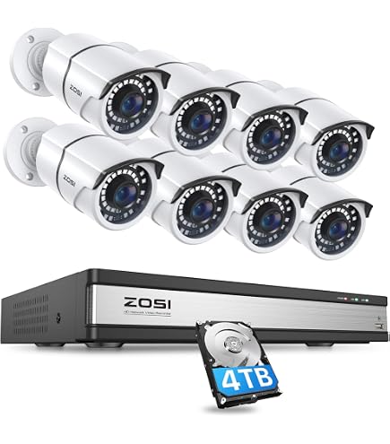 Amazon.com: ZOSI 4K 16CH PoE Security Camera System with Audio