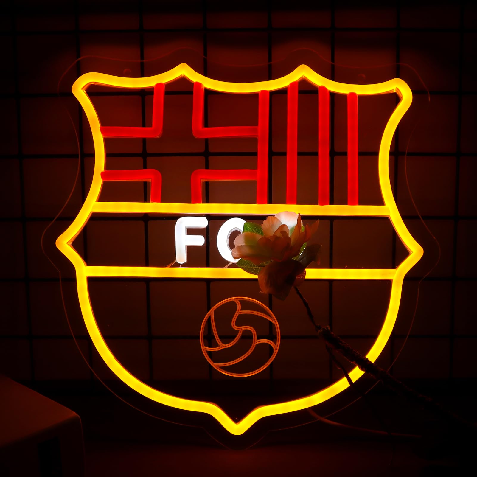 Photo 1 of AHlove Football Sports Neon Signs for Wall Decor?FC LED Neon Lights for Bedroom?Man Cave?Birthday?Christmas Gifts for Boys