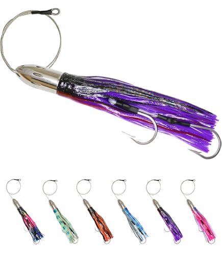 High Speed Wahoo Lures 2 Pack Fully Rigged 6 Ft 280 LBS SS Leader + Bag : Sports & Outdoors