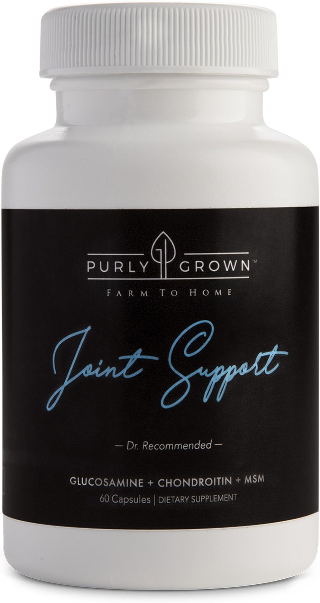 Glucosamine (500mg) Chondroitin (250mg) MSM Joint Supplements - Daily Vitamins for Cartilage, Tendonitis, and Connective Tissue Health - Supplement Support for Aching Joints and Bones, 60 Capsules