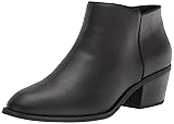 Amazon Essentials Women's Ankle Boots, Black Faux