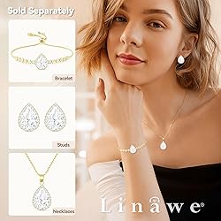 Linawe Crystal Pendant Necklace for Women
