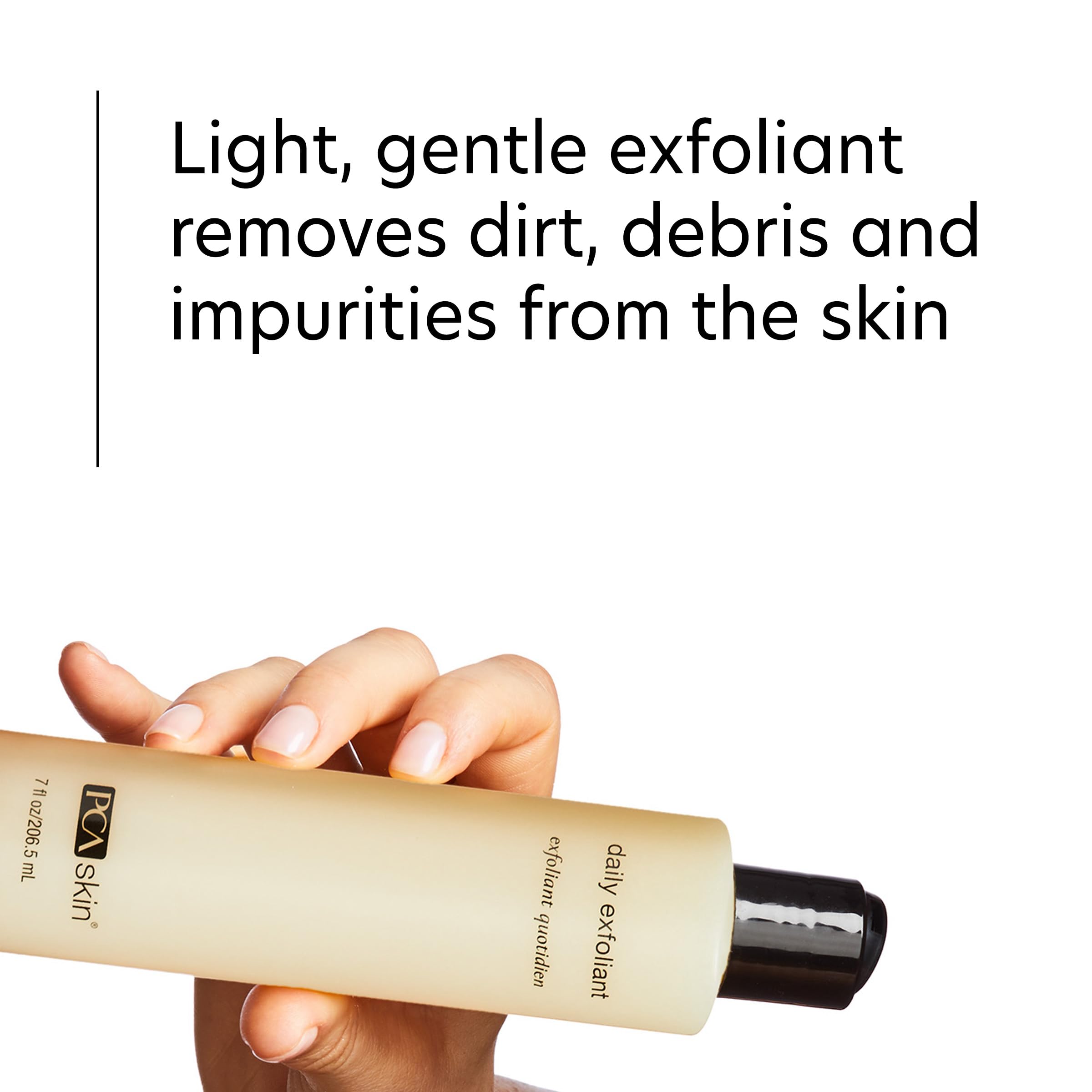PCA SKIN Daily Face Exfoliant Cleanser, Moisturizing Face Wash, Gently Cleanses Dirt, Debris, and Other Impurities From Skin, Facial Cleanser Made with Renewable Exfoliants, 7.0 oz Bottle