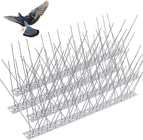 Topsome Bird Spikes For Pigeon Small Birds 3 6m 12 Feet Bird Repellent Deterrent Spikes Stainless Steel Anti Bird Spikes Set Of 11 Amazon Co Uk Garden Outdoors