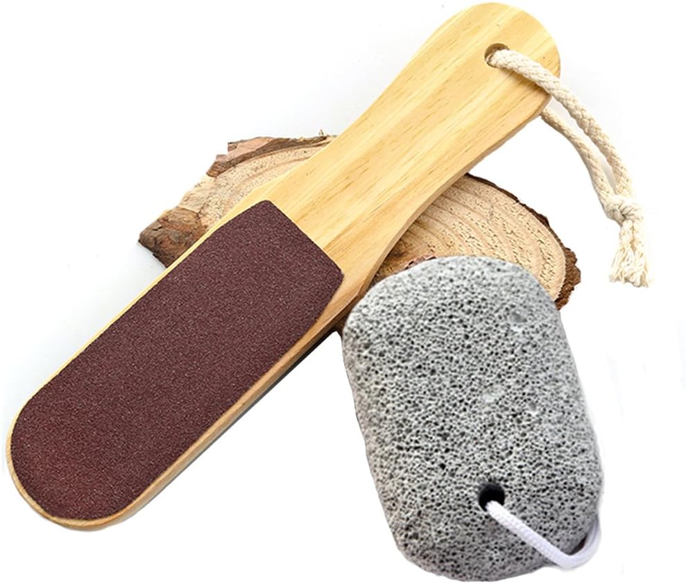 Pumice Stone For Feet Foot File Double Sided Pedicure Tools Foot Scrubber Premium Callus Removal for Hands And Feet Dry, Dead, Hard or Cracked Heels(A set)