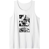 Attack on Titan Season 3 Stacked Scenes Black and White Tank Top