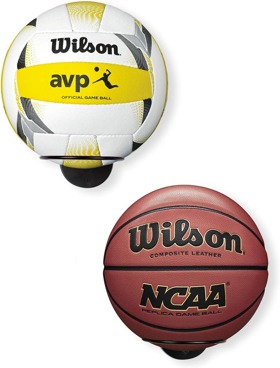 Wallniture Palla Ball Organizers and Storage for Soccer Ball & Basketballs Metal Rack Set of 2 Black: Sports & Outdoors