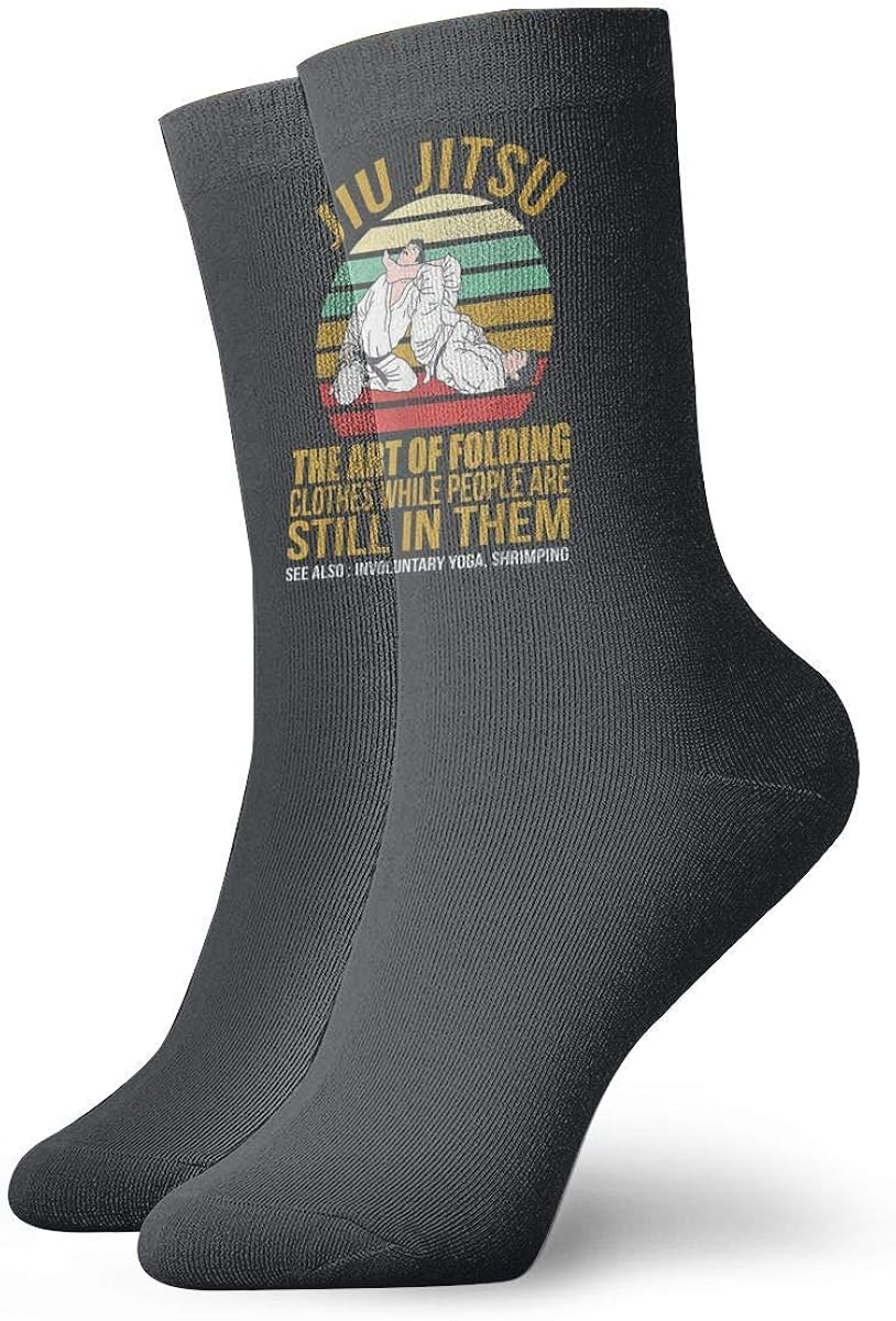 Funny Retro Brazilian JiuJitsu Unisex Crew Fashion Novelty Socks Dress