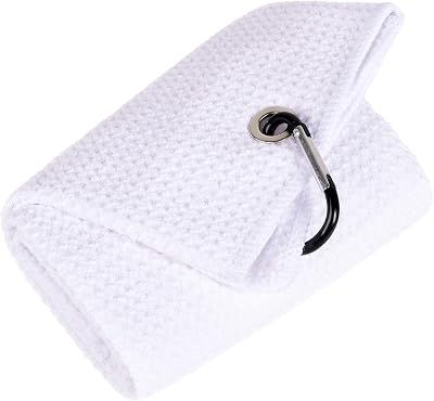 Mile High Life Golf Towel Tri Fold 16x21 Premium Microfiber Carabiner